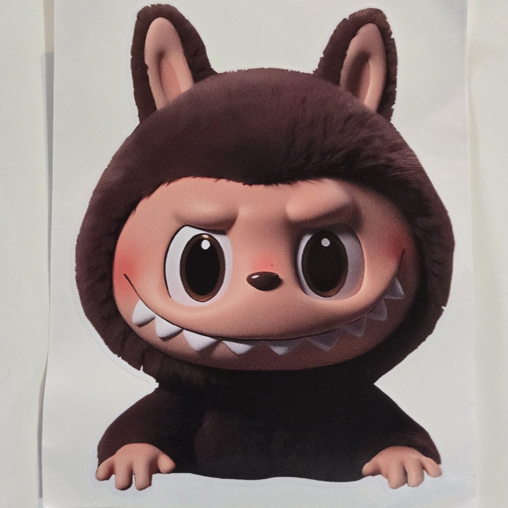 🍒🍒 Large Brown Labubu Decal Sticker
